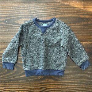 Baby Gap Gray and Blue Sherpa Sweatshirt